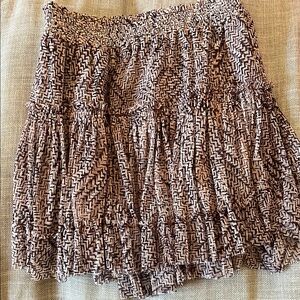Misa Los Angeles Brown Mini Skirt